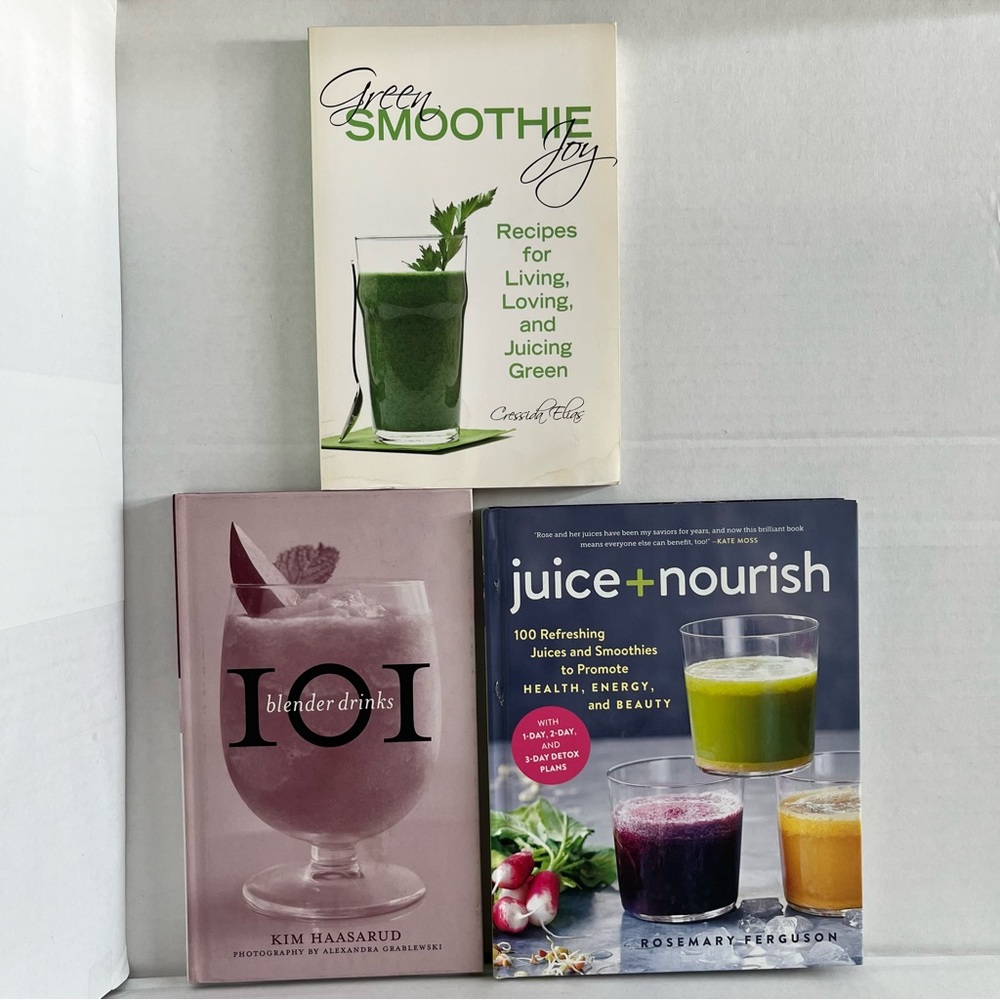 HEALTHY SMOOTHIE & JUICE RECIPE BOOK LOT (3
